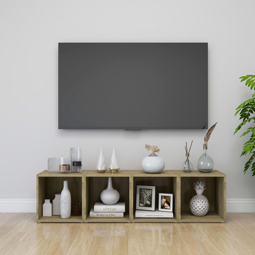 805507 vidaXL TV Cabinet Sonoma Oak 37x35x37 cm Engineered Wood