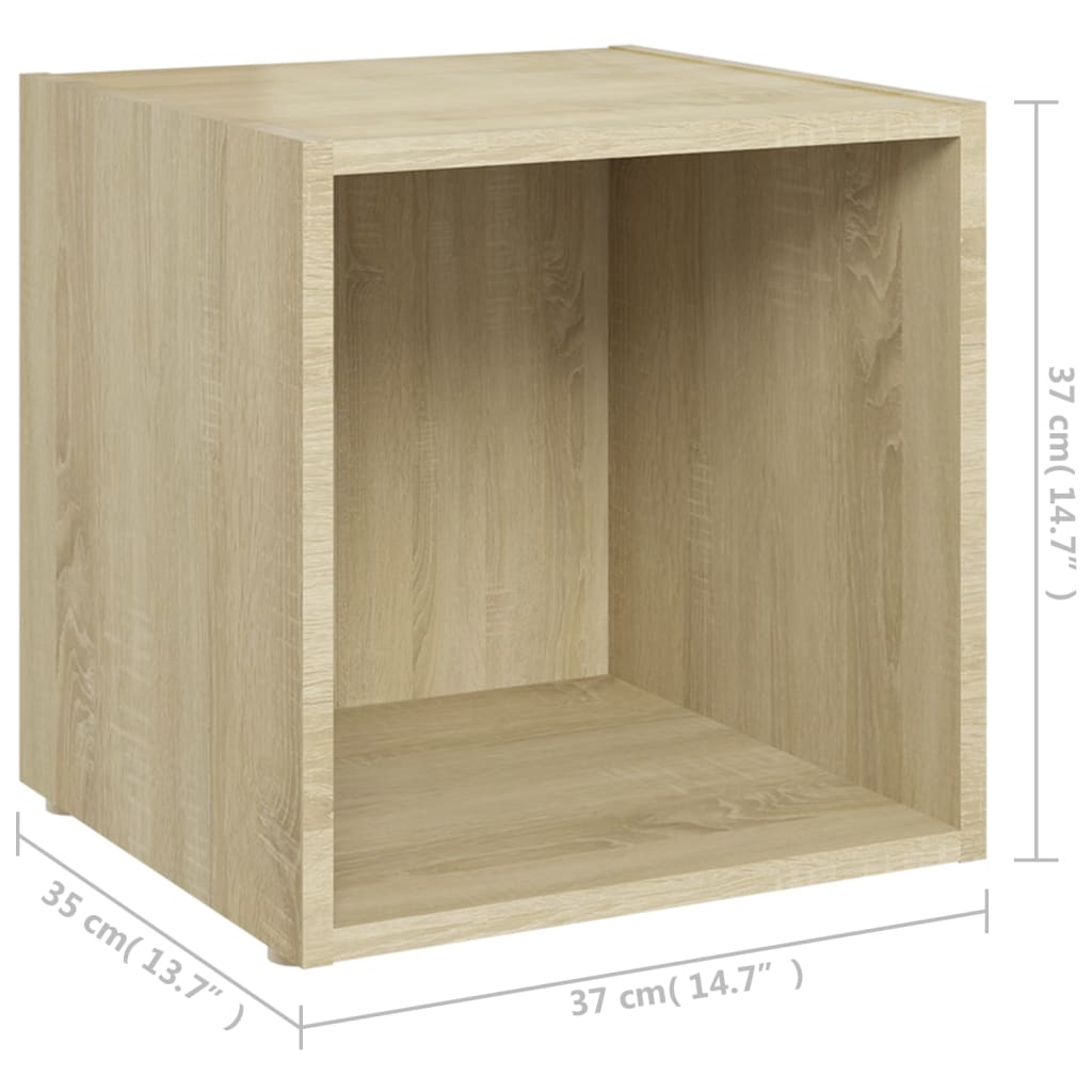 805507 vidaXL TV Cabinet Sonoma Oak 37x35x37 cm Engineered Wood