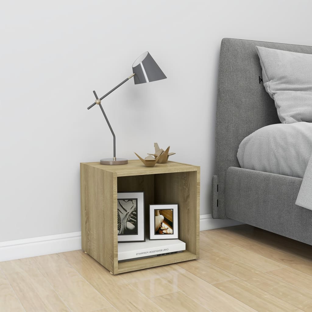 805507 vidaXL TV Cabinet Sonoma Oak 37x35x37 cm Engineered Wood