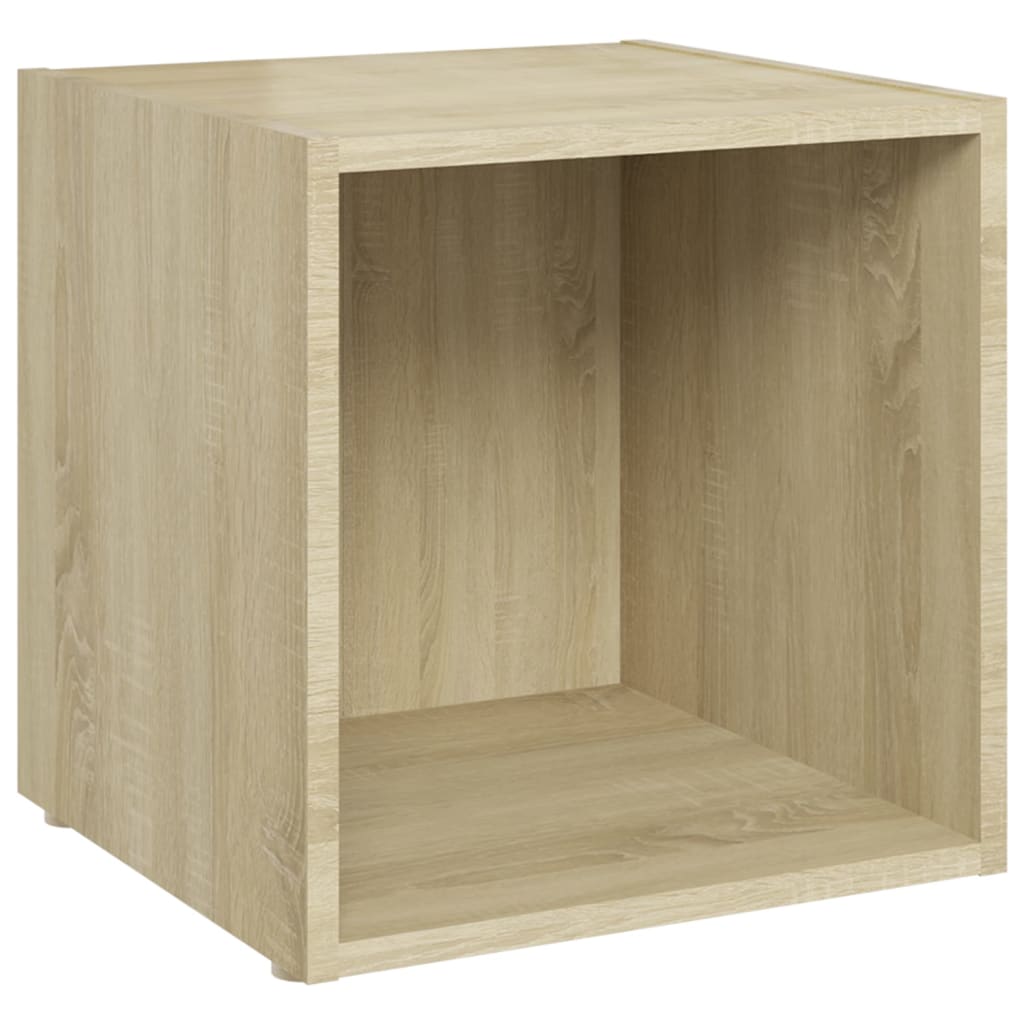 805508 vidaXL 2 Piece TV Cabinet Set Sonoma Oak 37x35x37 cm Engineered Wood