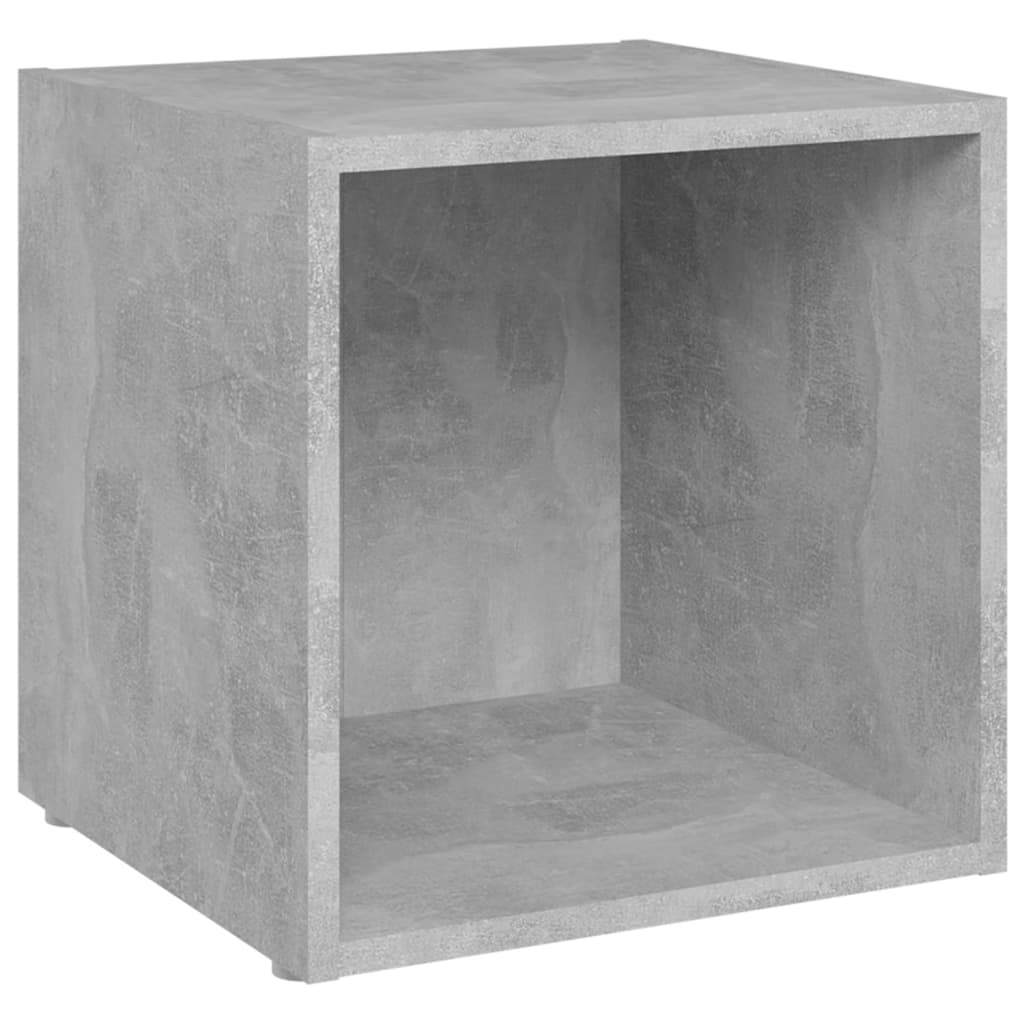 805511 vidaXL 2 Piece TV Cabinet Set Concrete Grey 37x35x37 cm Engineered Wood