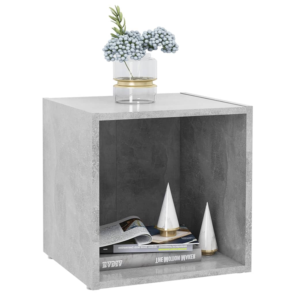 805511 vidaXL 2 Piece TV Cabinet Set Concrete Grey 37x35x37 cm Engineered Wood