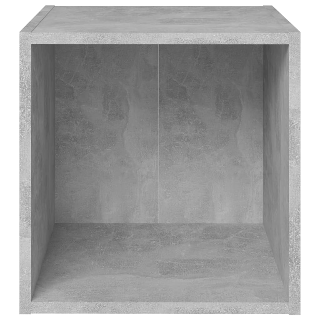 805512 vidaXL 4 Piece TV Cabinet Set Concrete Grey 37x35x37 cm Engineered Wood
