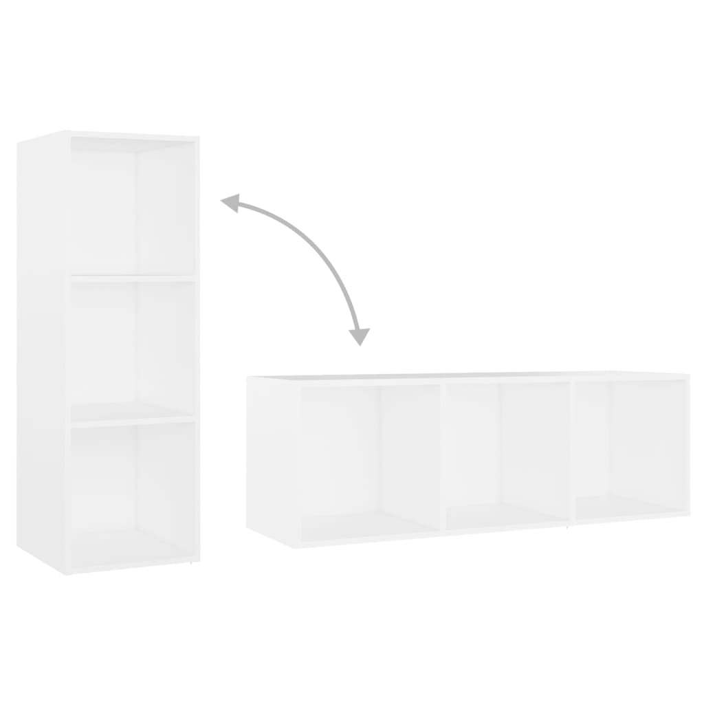 805534 vidaXL TV Cabinet White 107x35x37 cm Engineered Wood