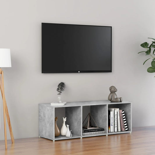 805538 vidaXL TV Cabinet Concrete Grey 107x35x37 cm Engineered Wood