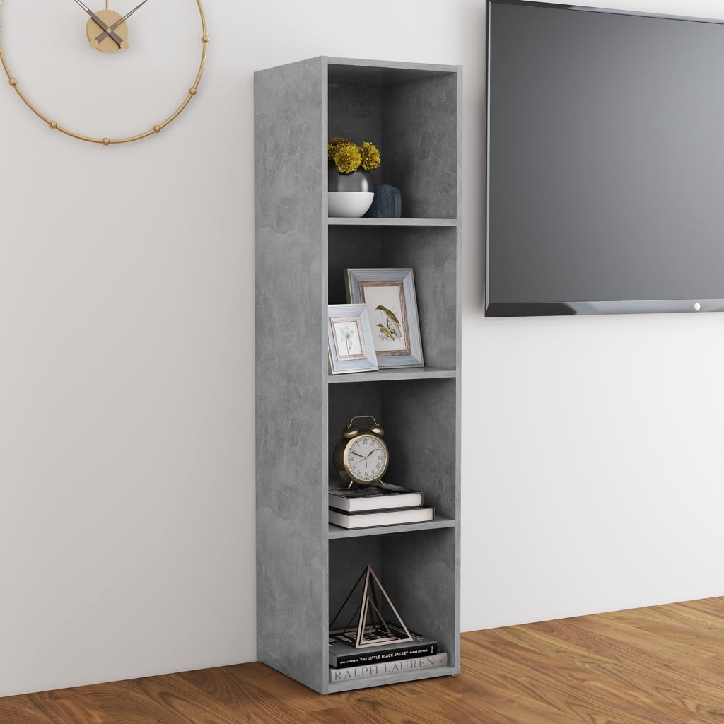 vidaXL TV Cabinet Concrete Grey 142.5x35x36.5 cm Engineered Wood