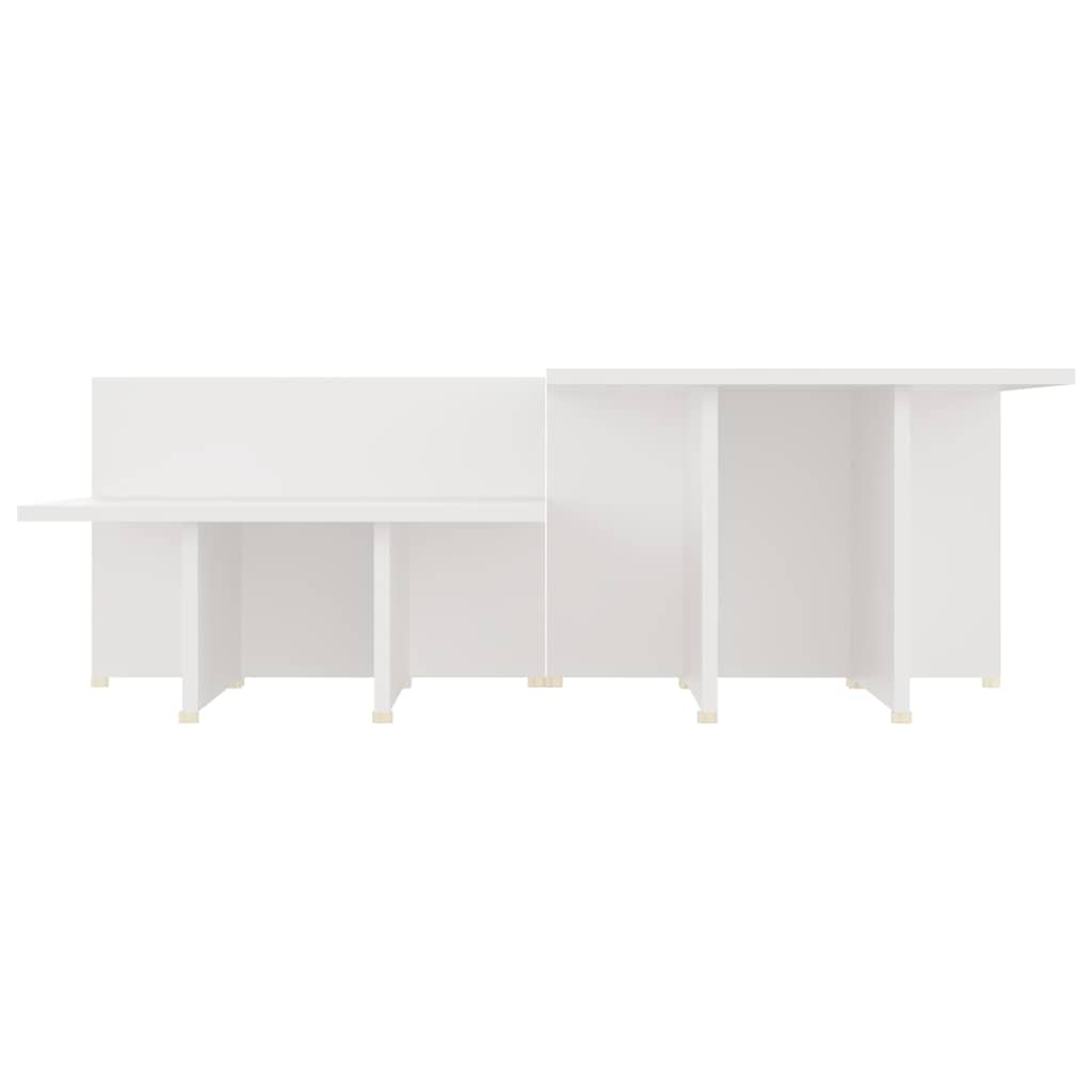 805562 vidaXL Coffee Tables 2 pcs White 111,5x50x33 cm Engineered Wood
