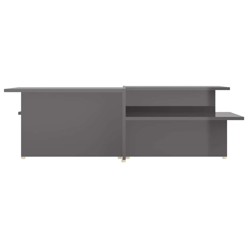 805578 vidaXL Coffee Tables 2 pcs High Gloss Grey 111,5x50x33 cm Engineered Wood