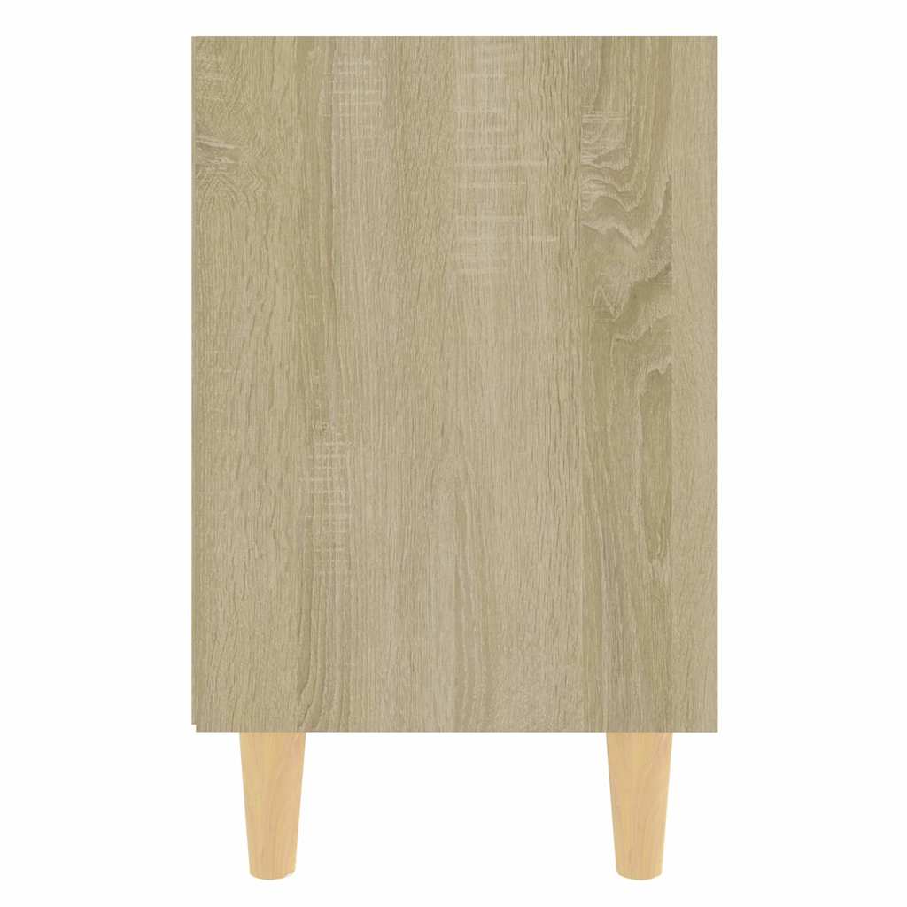 805785 vidaXL Bed Cabinet with Solid Wood Legs Sonoma Oak 40x30x50 cm