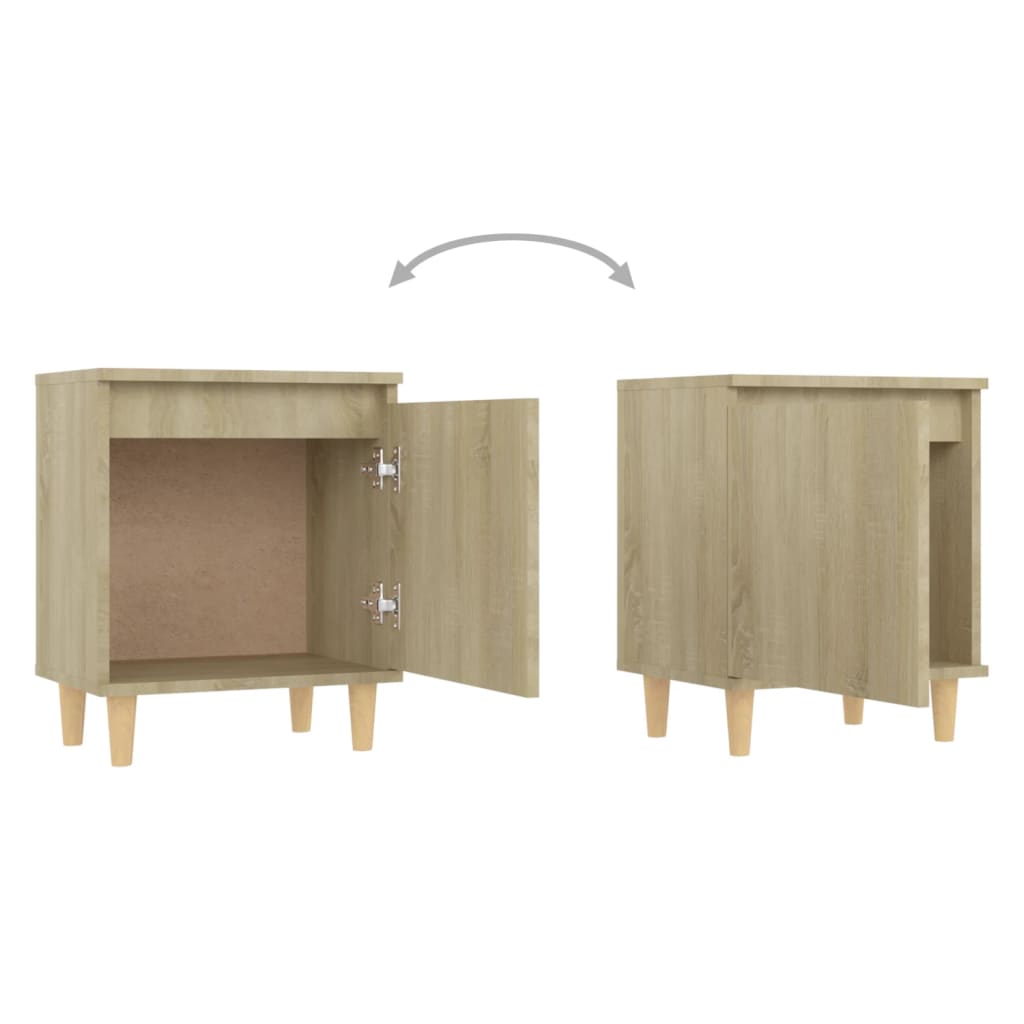 Bed Cabinet | Sonoma oak | Engineered wood, Solid eucalyptus wood | Small