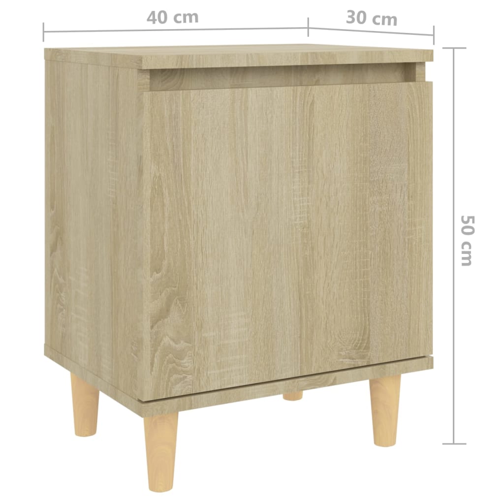 Bed Cabinet | Sonoma oak | Engineered wood, Solid eucalyptus wood | Small