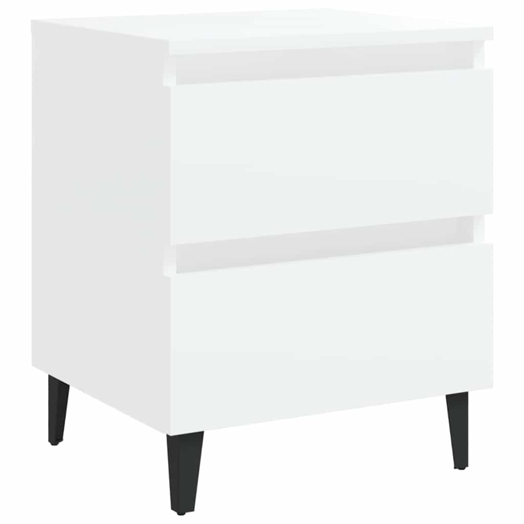 805869 vidaXL Bed Cabinet White 40x35x50 cm Engineered Wood