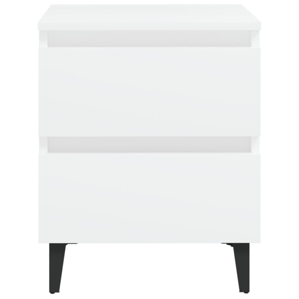 vidaXL Bed Cabinet White 40x35x50 cm Engineered Wood