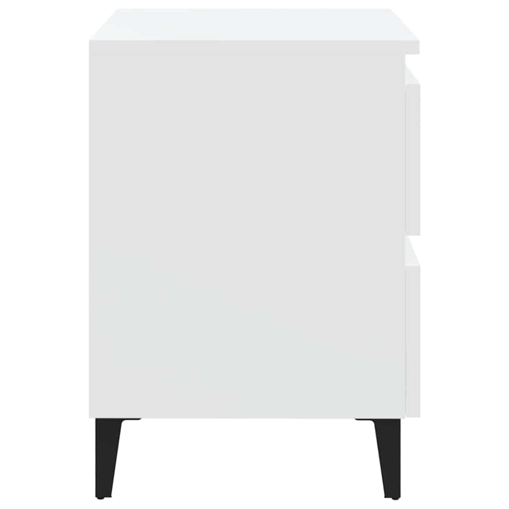 805869 vidaXL Bed Cabinet White 40x35x50 cm Engineered Wood