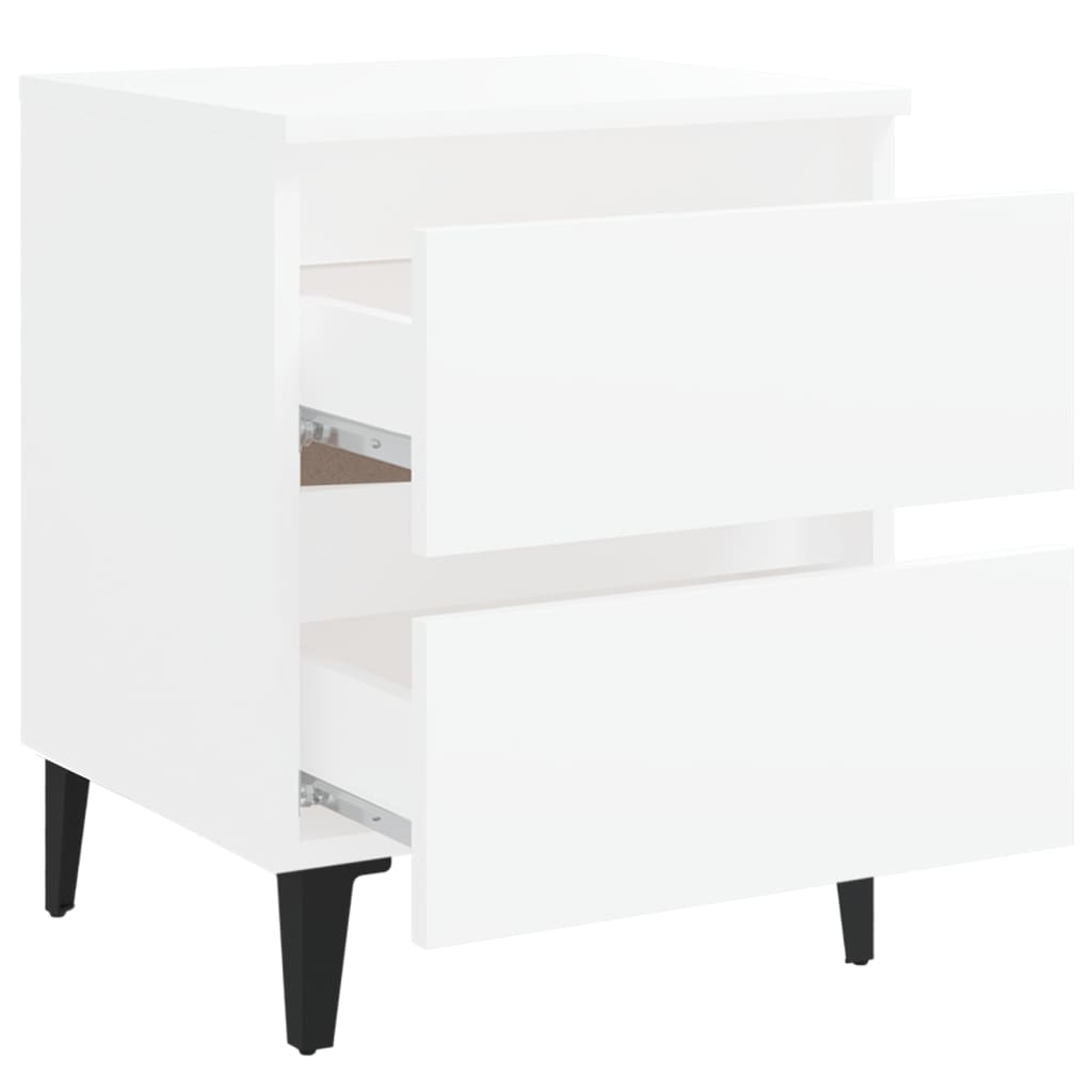 vidaXL Bed Cabinet White 40x35x50 cm Engineered Wood