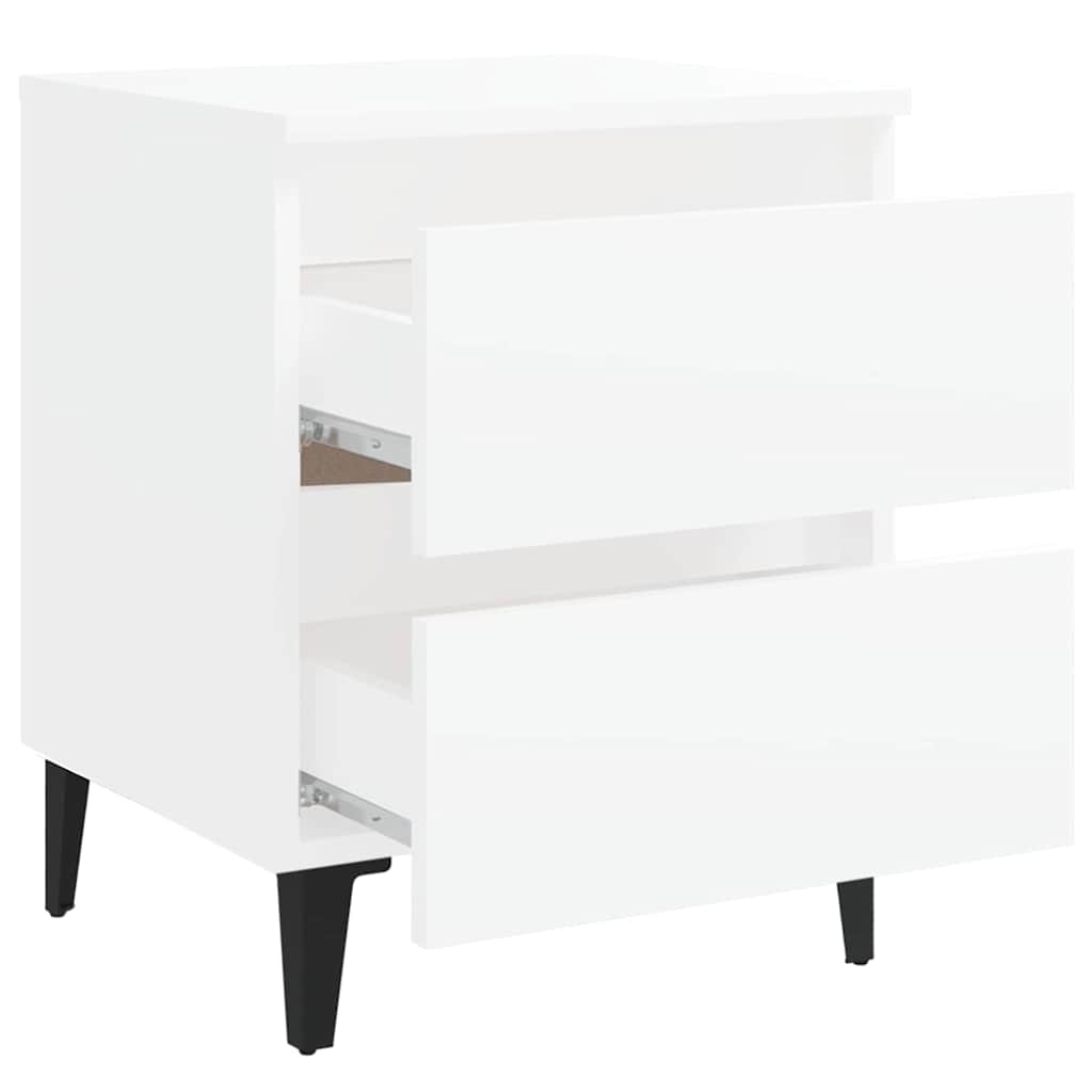 805869 vidaXL Bed Cabinet White 40x35x50 cm Engineered Wood