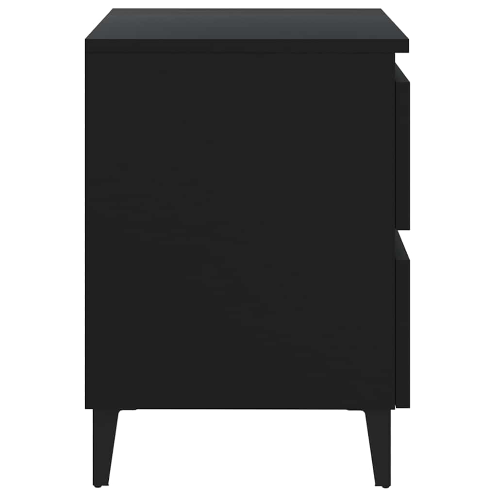 805871 vidaXL Bed Cabinet Black 40x35x50 cm Engineered Wood