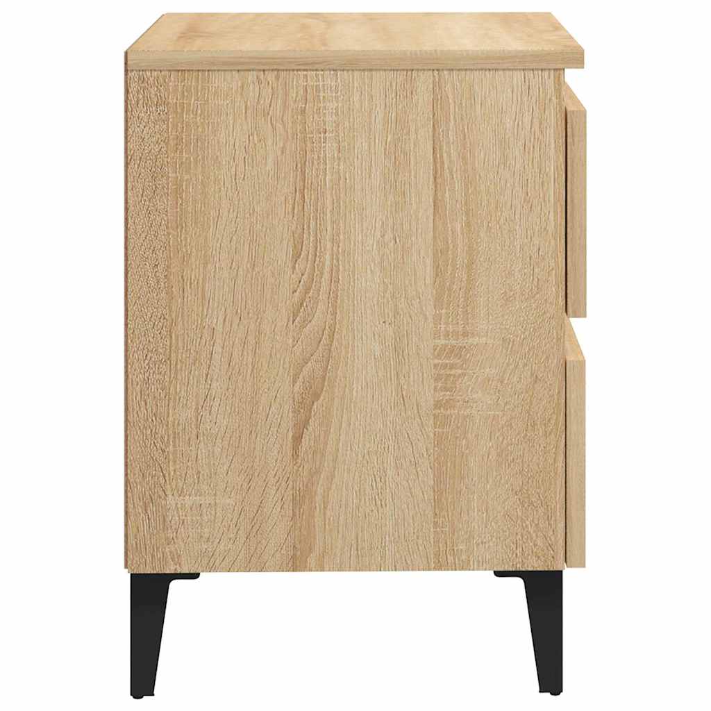 805875 vidaXL Bed Cabinet Sonoma Oak 40x35x50 cm Engineered Wood