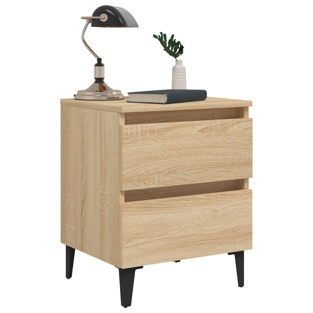 Bed Cabinet Sonoma Oak 40x35x50 cm Engineered Wood