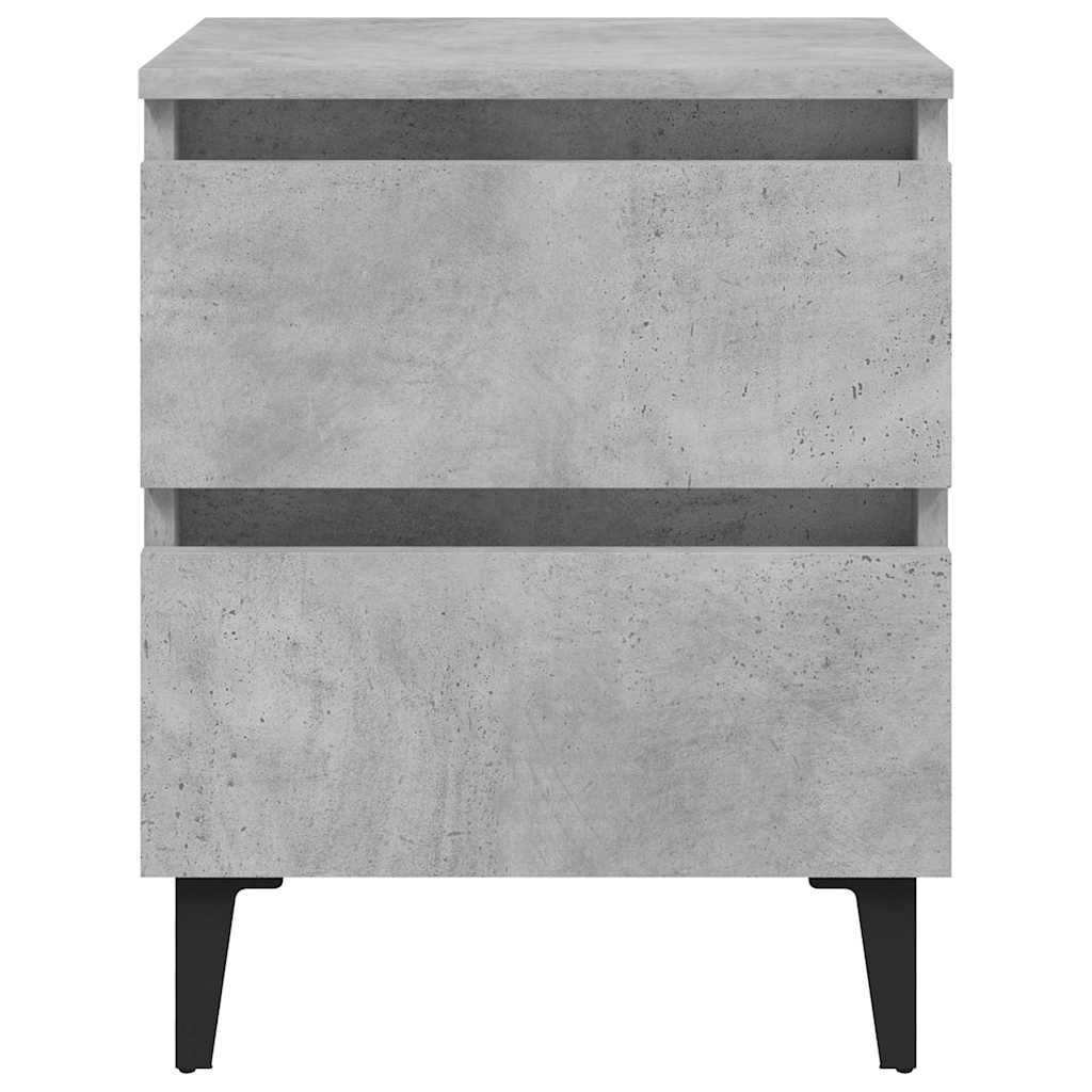 805878 vidaXL Bed Cabinets 2 pcs Concrete Grey 40x35x50 cm Engineered Wood