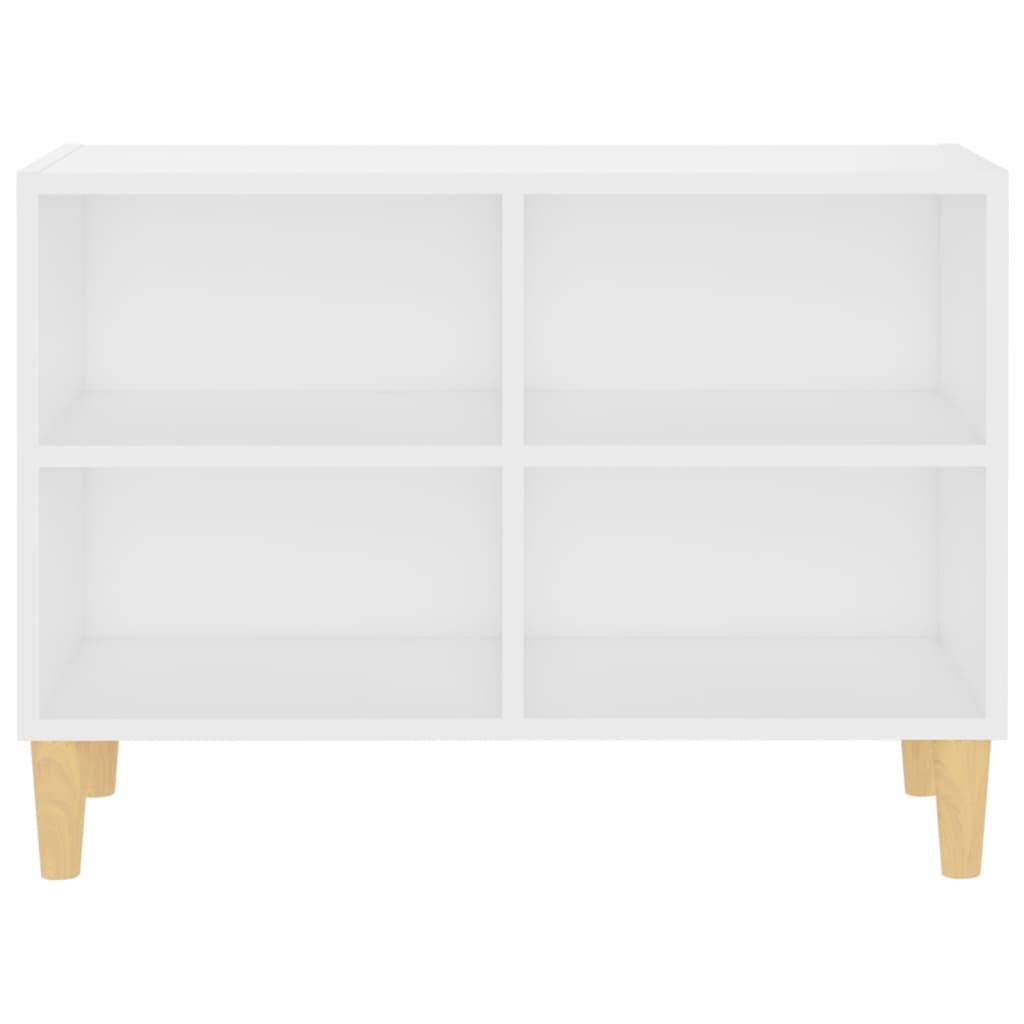 805923 vidaXL TV Cabinet with Solid Wood Legs White 69,5x30x50 cm