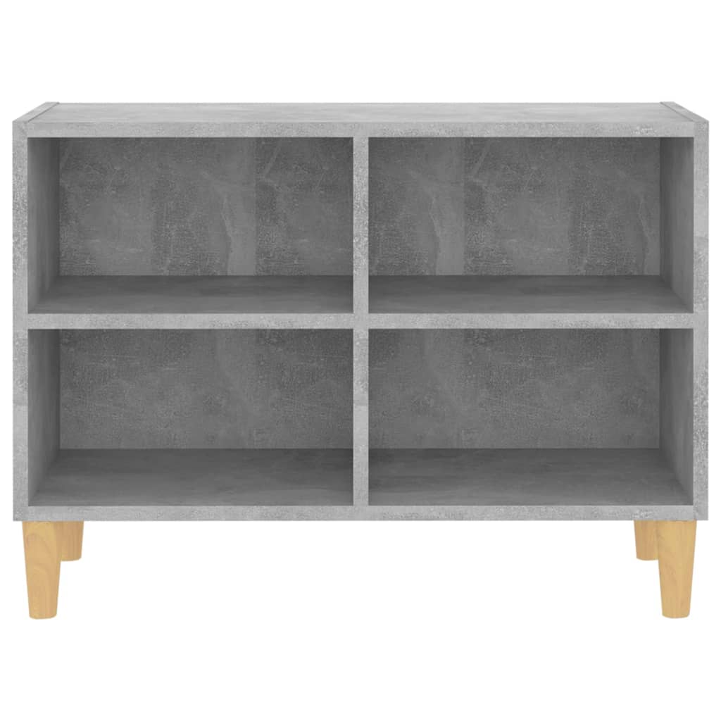 vidaXL TV Cabinet with Solid Wood Legs Concrete Grey 69.5x30x50 cm