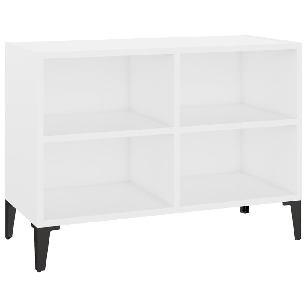 vidaXL TV Cabinet with Metal Legs White 69.5x30x50 cm