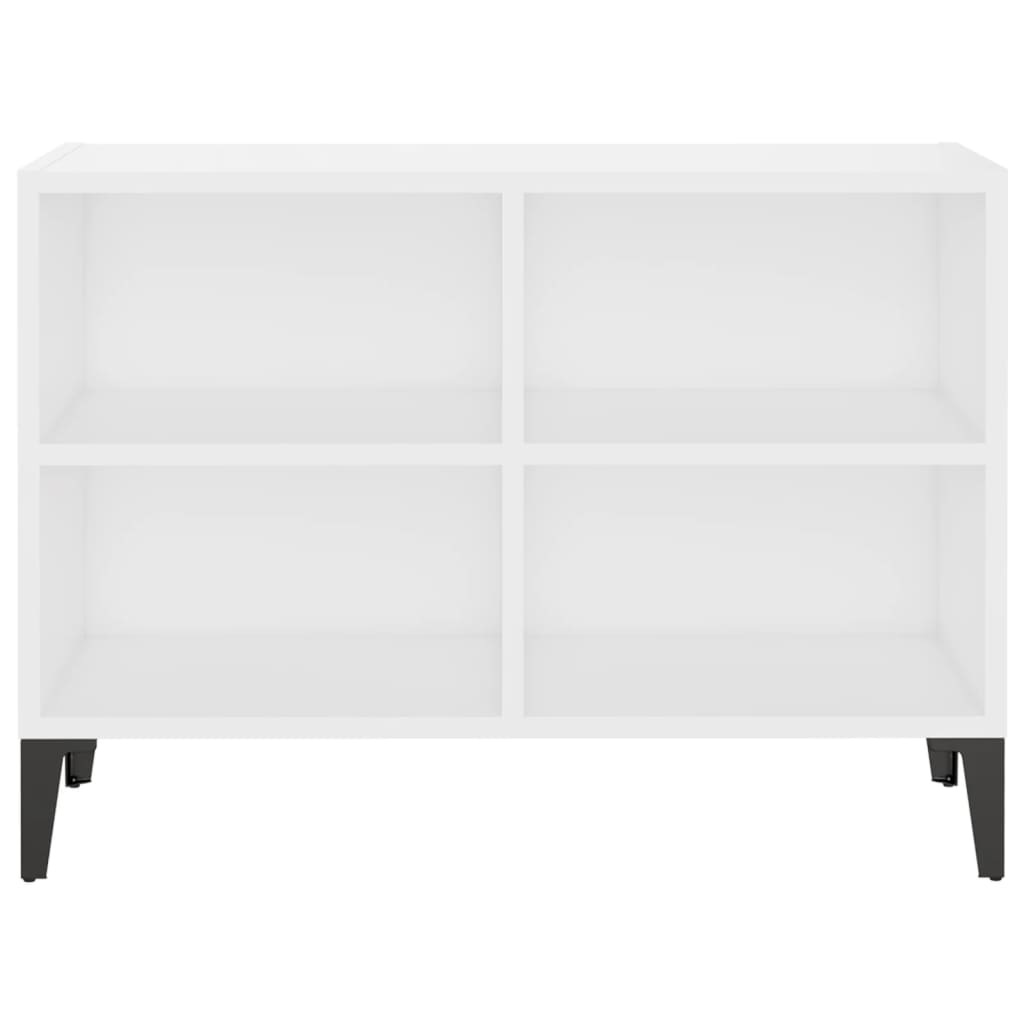 vidaXL TV Cabinet with Metal Legs White 69.5x30x50 cm