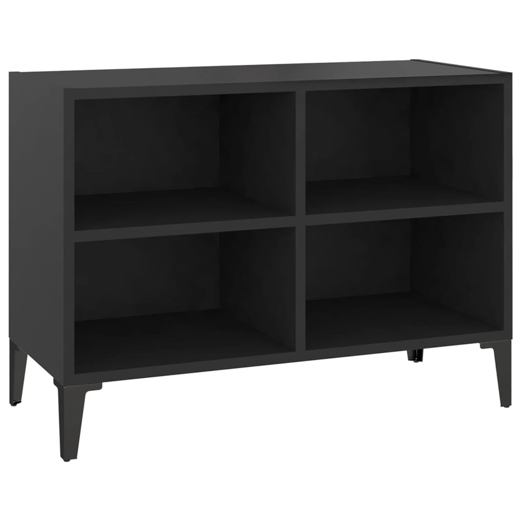 vidaXL TV Cabinet with Metal Legs Black 69.5x30x50 cm