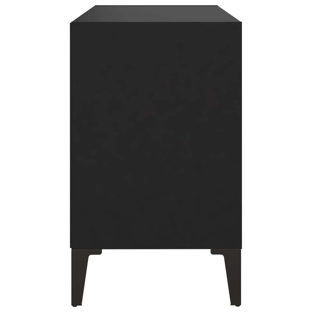 vidaXL TV Cabinet with Metal Legs Black 69.5x30x50 cm