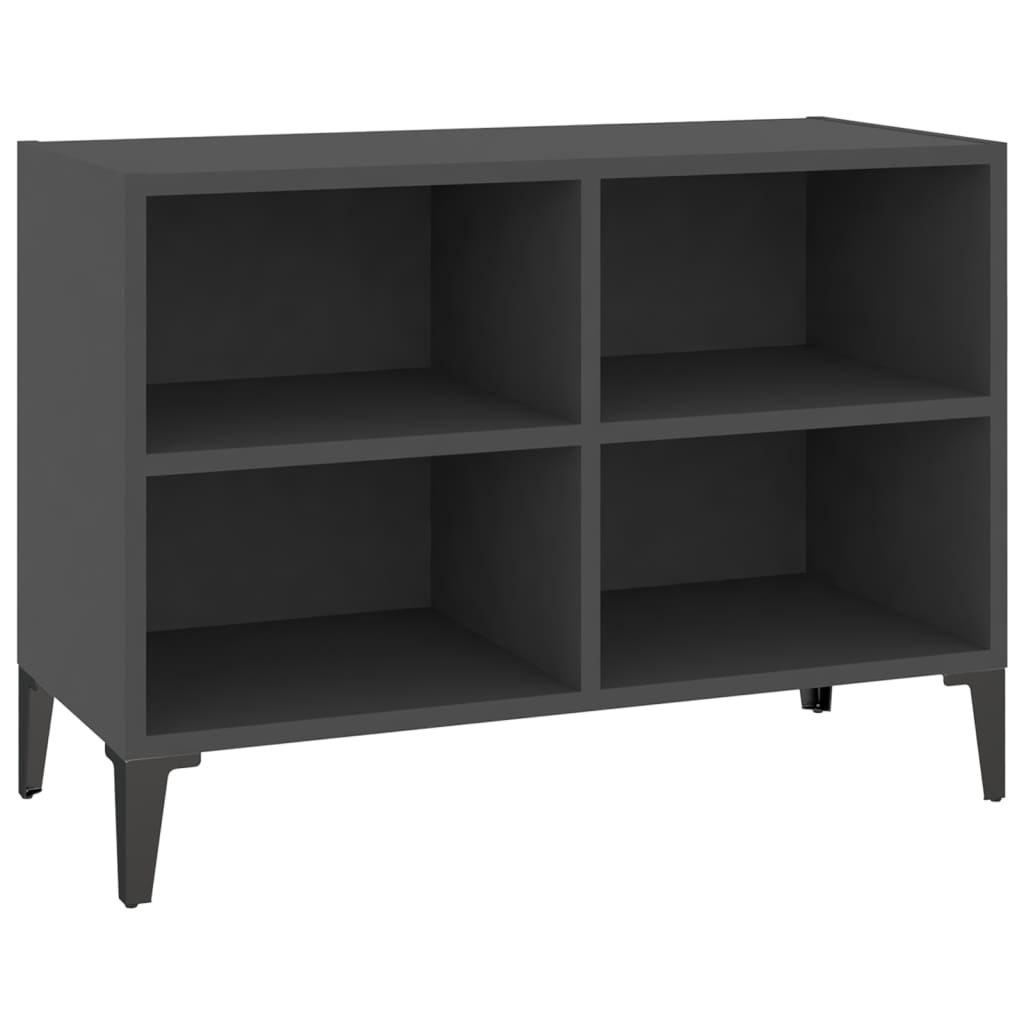 vidaXL TV Cabinet with Metal Legs Grey 69.5x30x50 cm