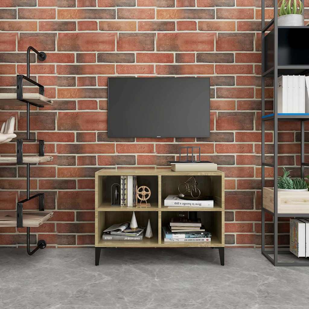 805935 vidaXL TV Cabinet with Metal Legs Sonoma Oak 69,5x30x50 cm