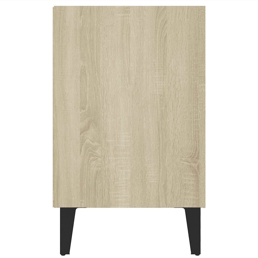TV Cabinet with Metal Legs Sonoma Oak 103.5x30x50 cm