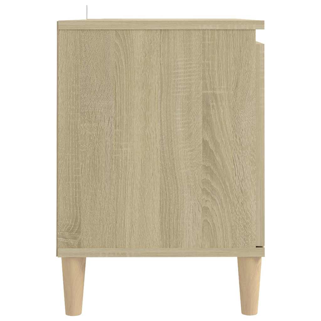 805962 vidaXL TV Cabinet with Solid Wood Legs Sonoma Oak 103,5x35x50 cm