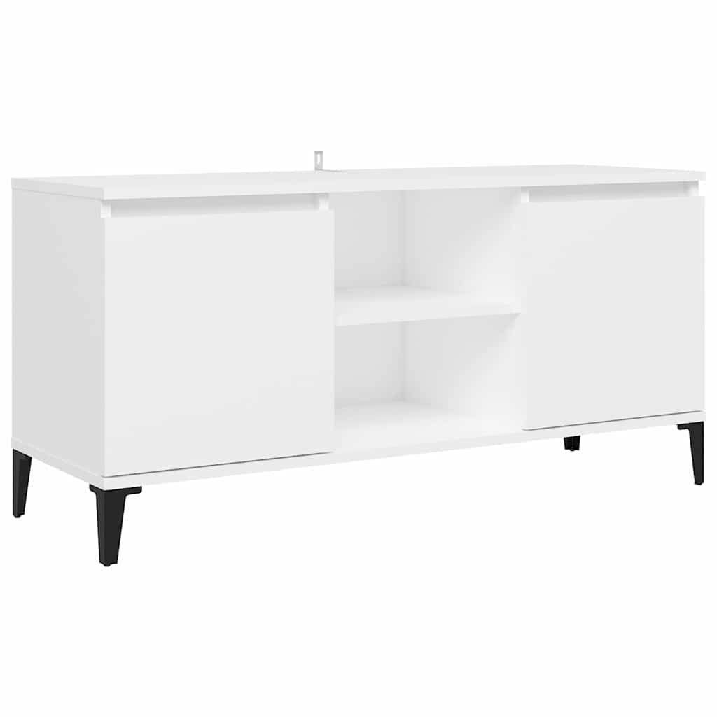 805968 vidaXL TV Cabinet with Metal Legs White 103,5x35x50 cm