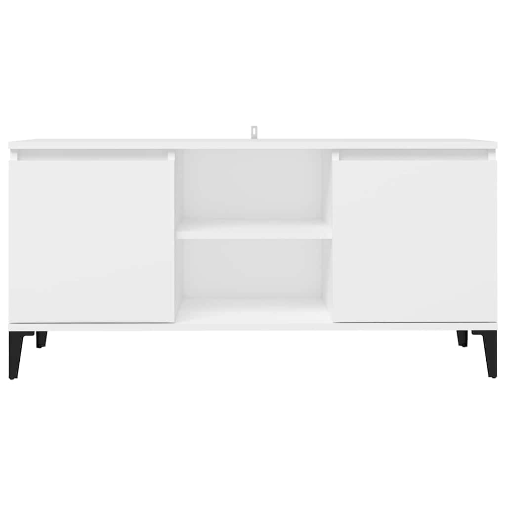 805968 vidaXL TV Cabinet with Metal Legs White 103,5x35x50 cm