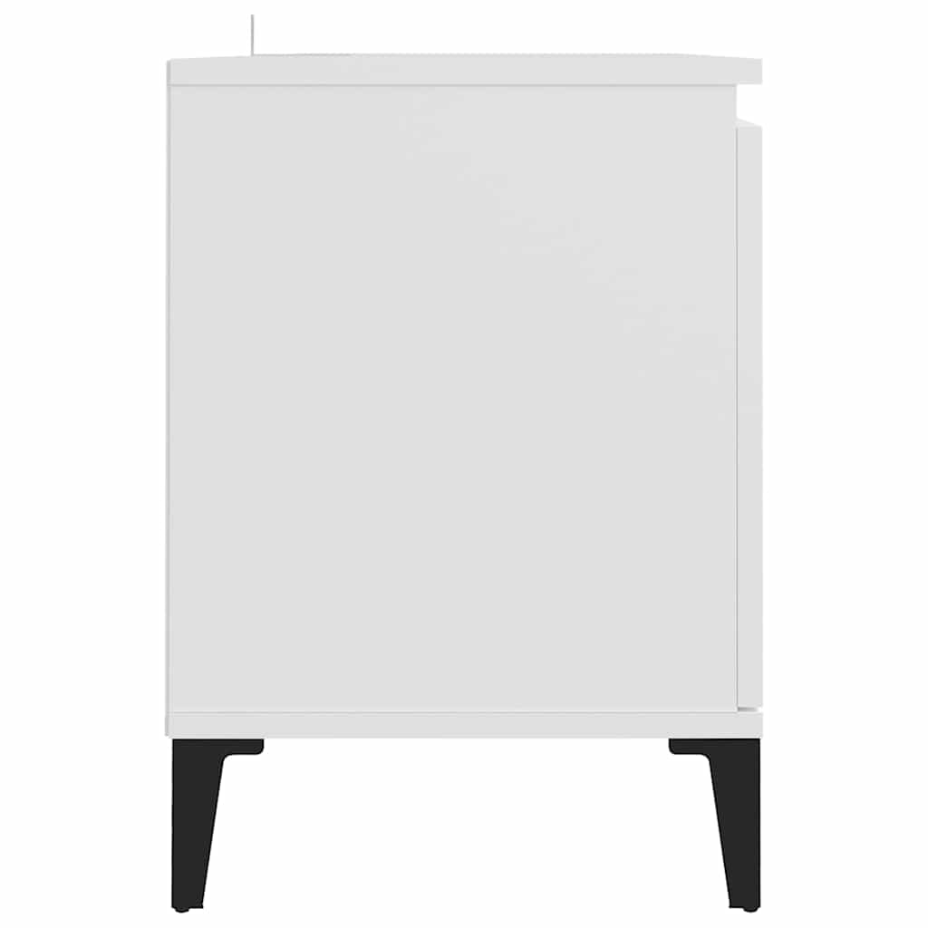 805968 vidaXL TV Cabinet with Metal Legs White 103,5x35x50 cm