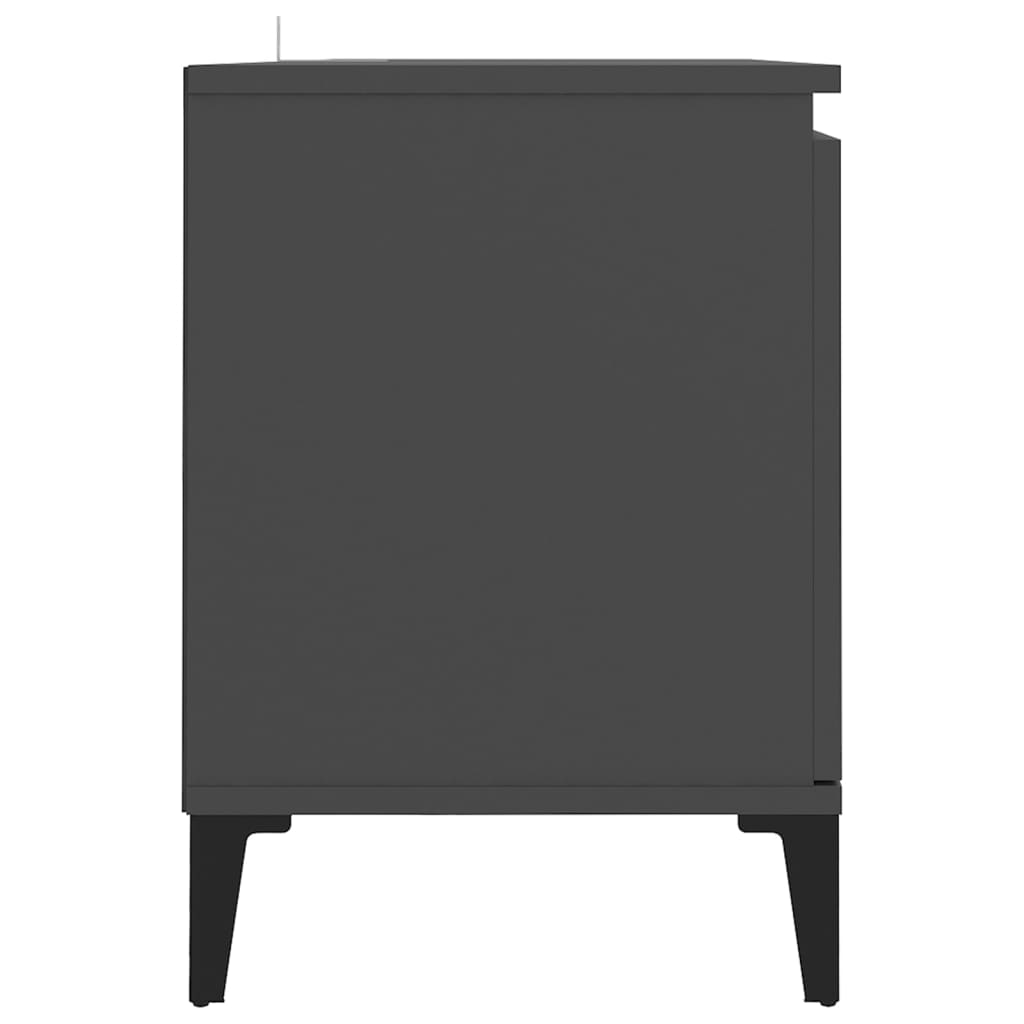 vidaXL TV Cabinet with Metal Legs Grey 103.5x35x50 cm