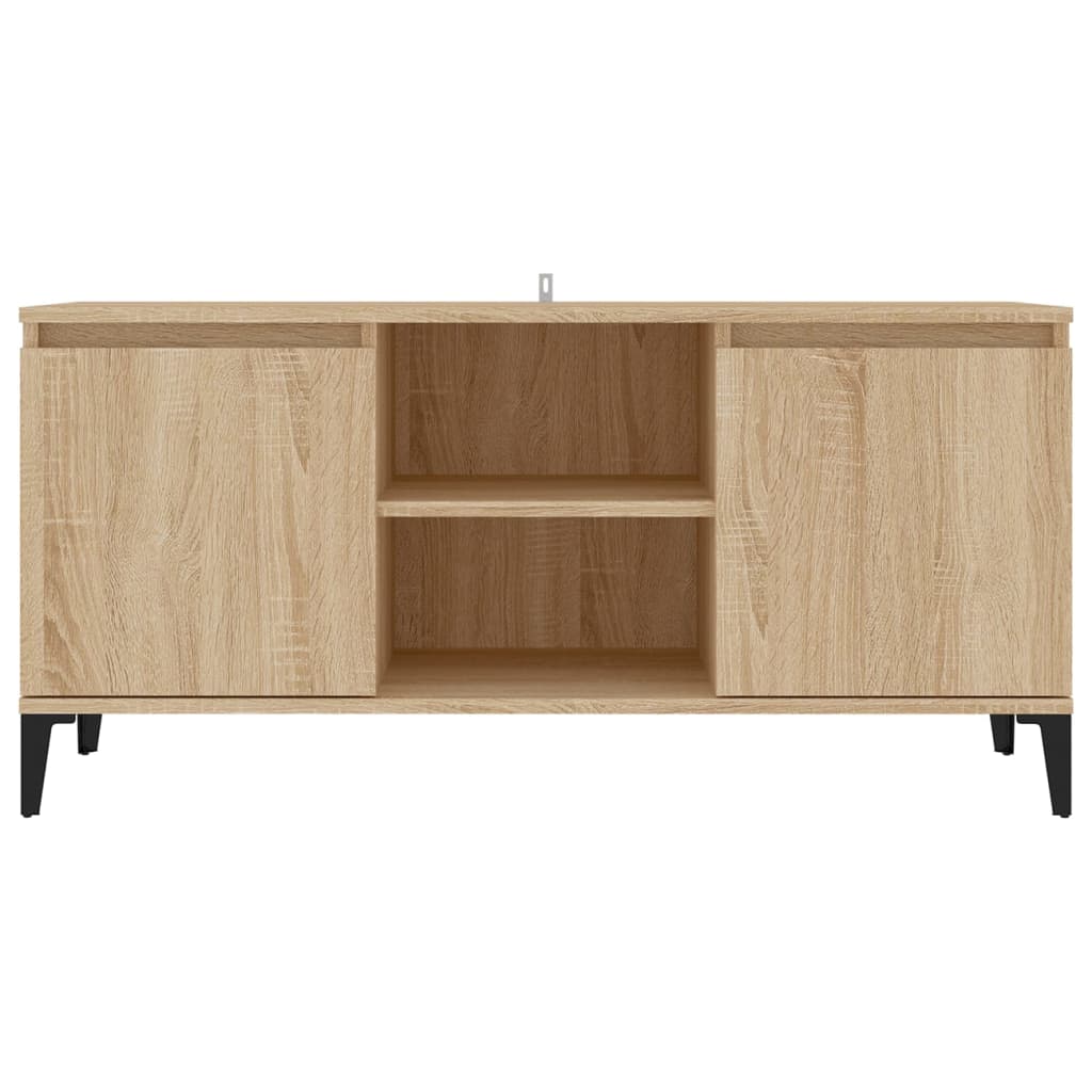 vidaXL TV Cabinet with Metal Legs Sonoma Oak 103.5x35x50 cm