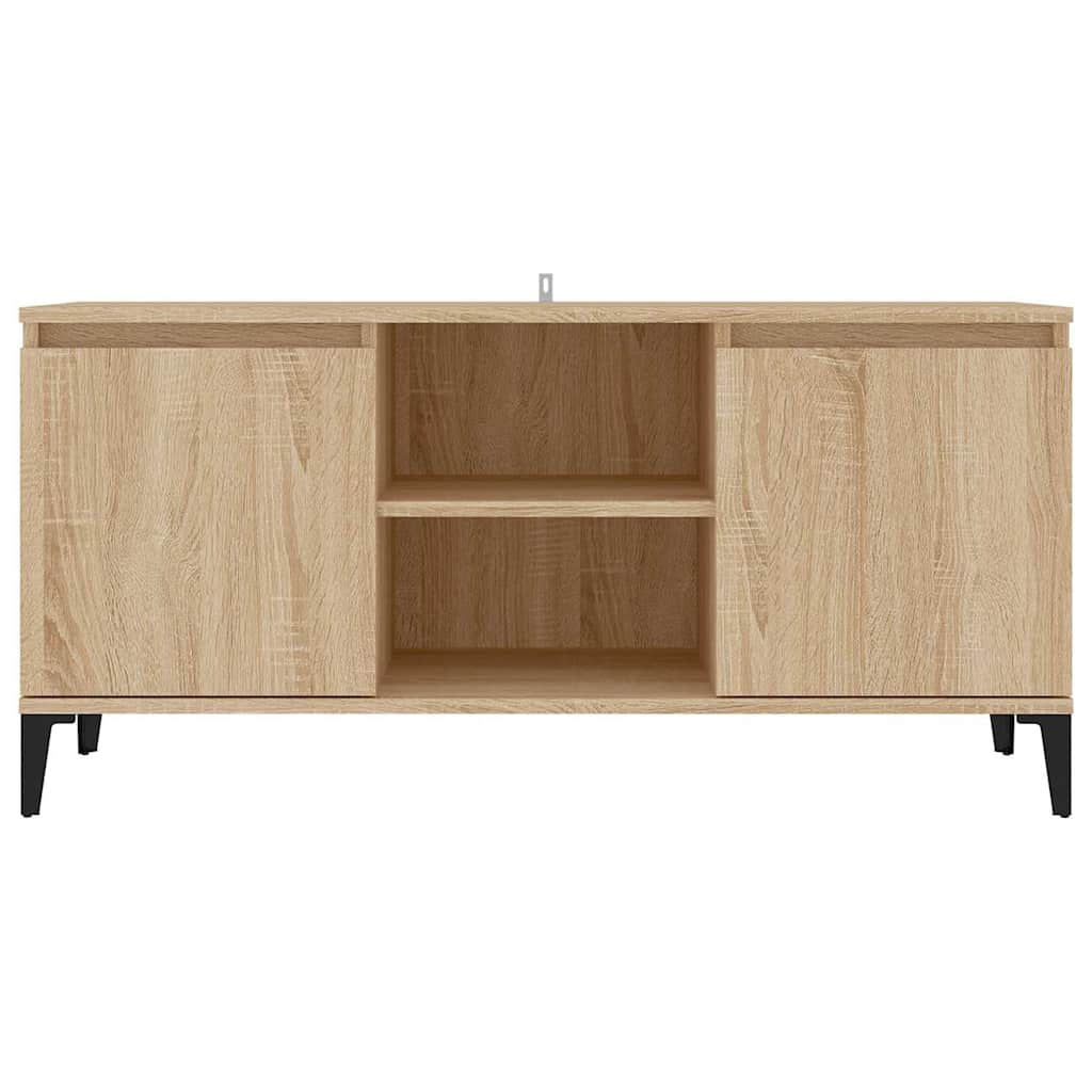 805971 vidaXL TV Cabinet with Metal Legs Sonoma Oak 103,5x35x50 cm