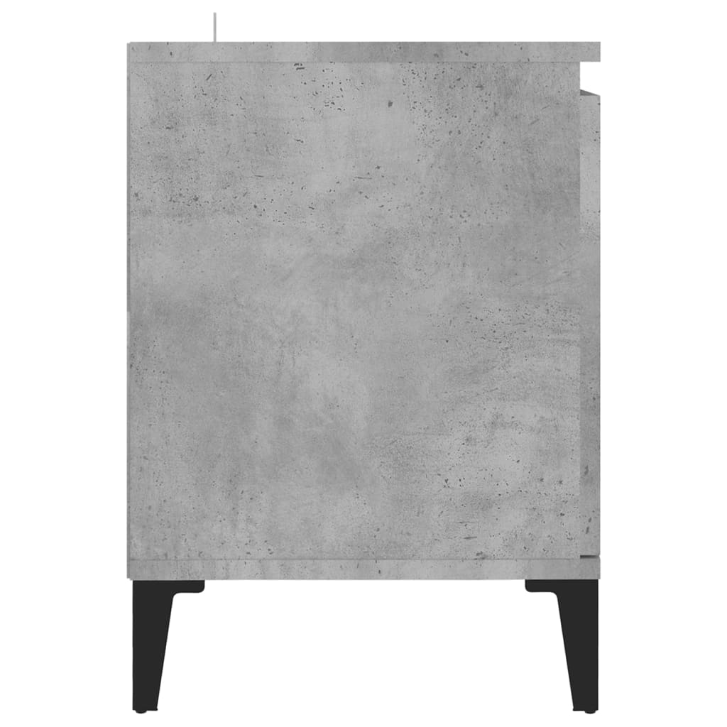 vidaXL TV Cabinet with Metal Legs Concrete Grey 103.5x35x50 cm