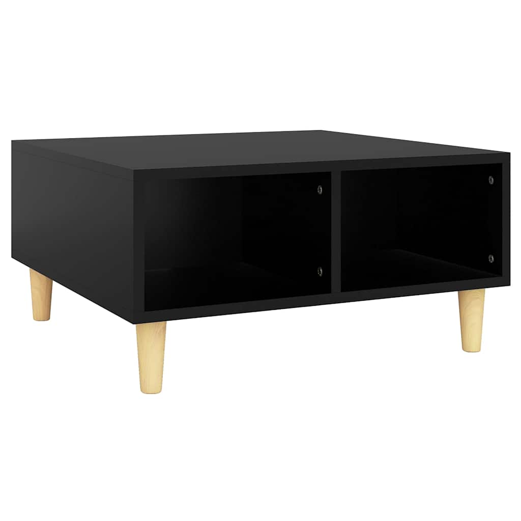 805978 vidaXL Coffee Table Black 60x60x30 cm Engineered Wood