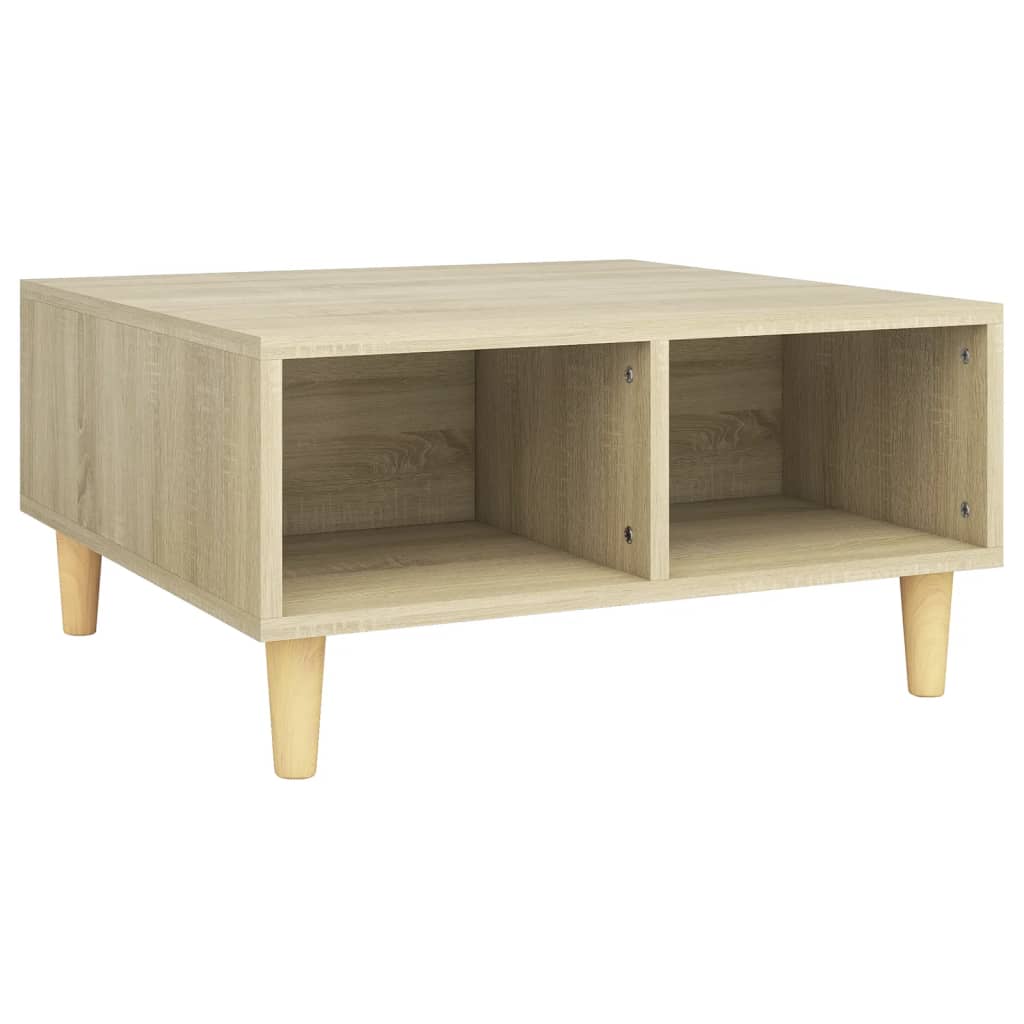 805980 vidaXL Coffee Table Sonoma Oak 60x60x30 cm Engineered Wood