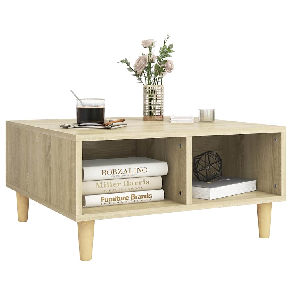805980 vidaXL Coffee Table Sonoma Oak 60x60x30 cm Engineered Wood