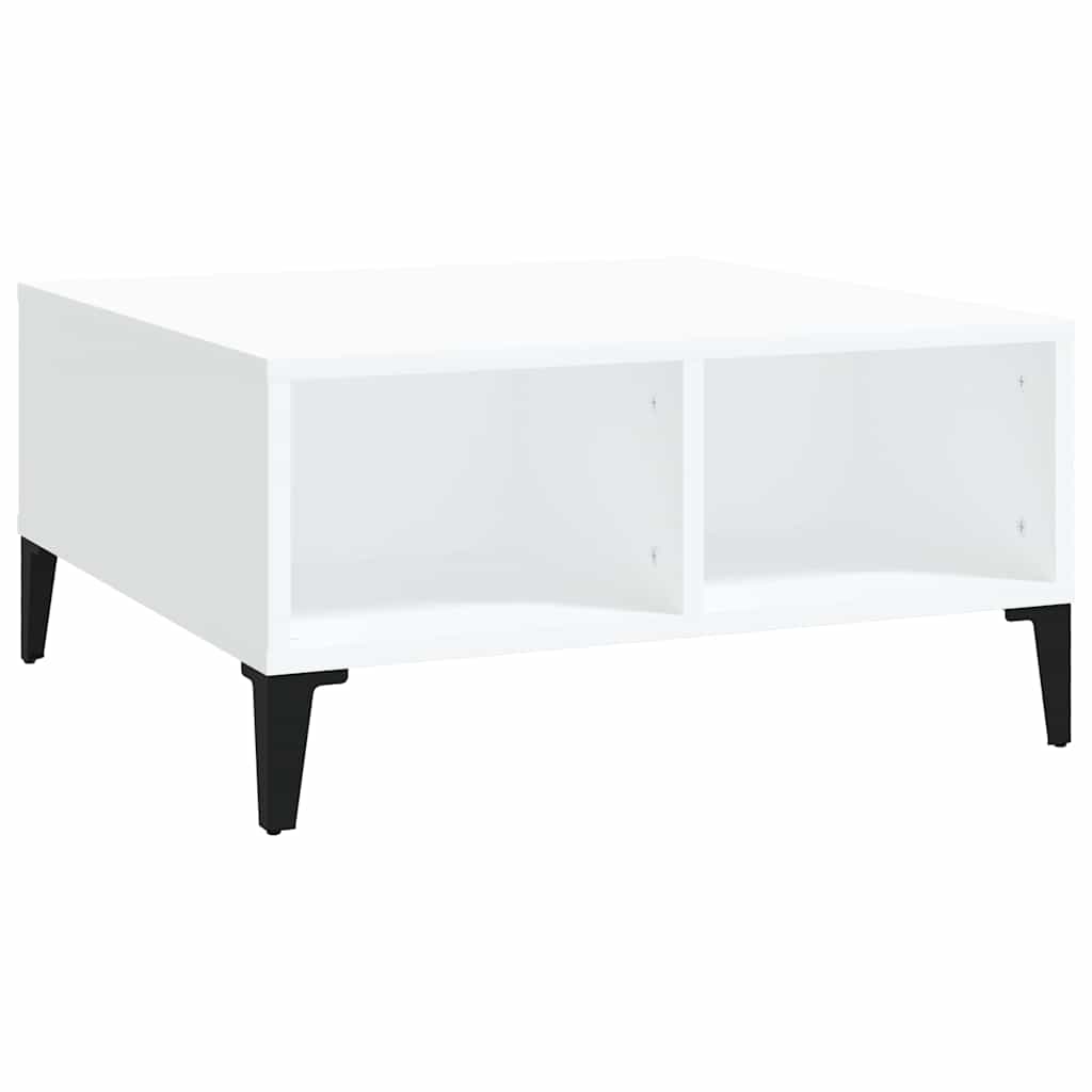 805986 vidaXL Coffee Table White 60x60x30 cm Engineered Wood