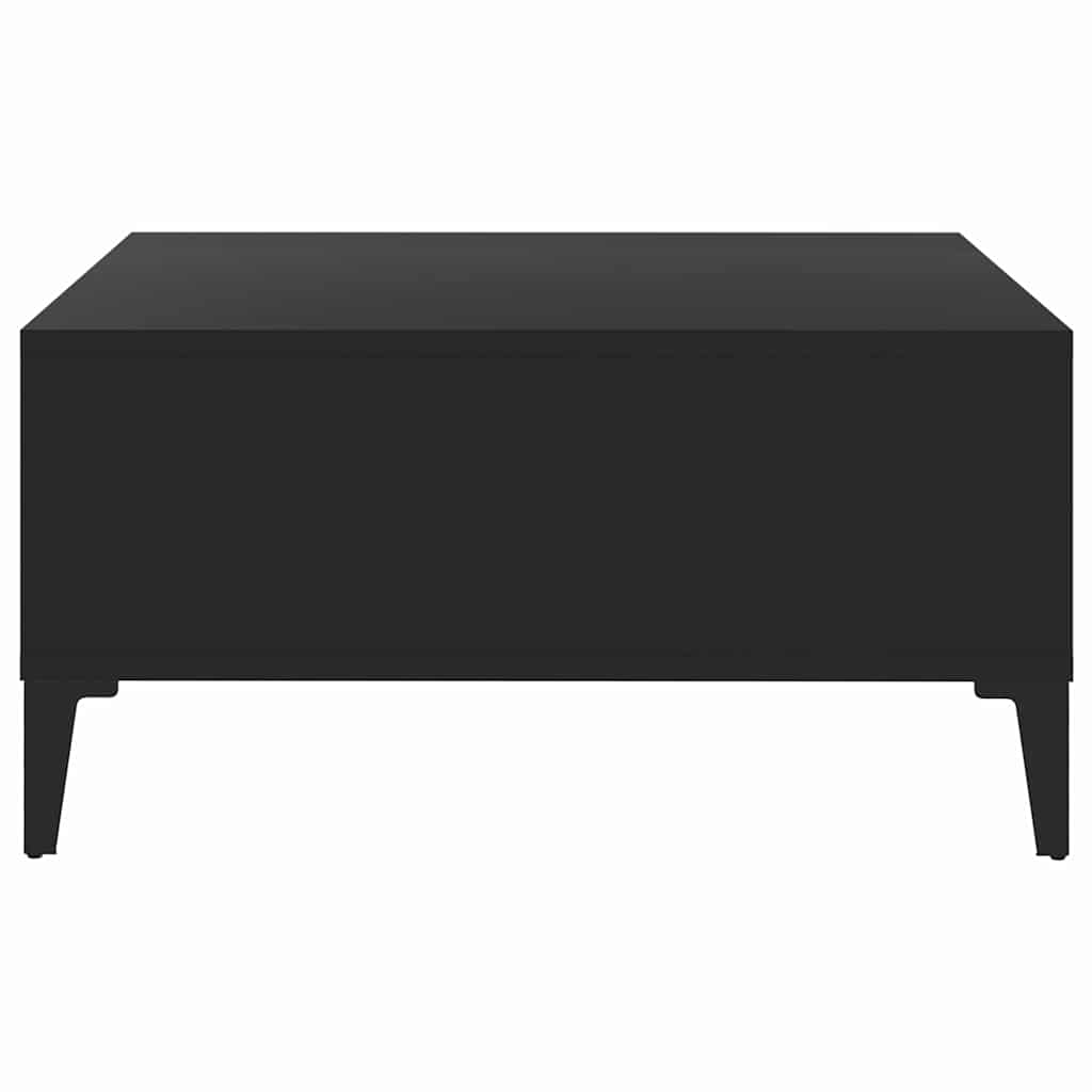 805987 vidaXL Coffee Table Black 60x60x30 cm Engineered Wood