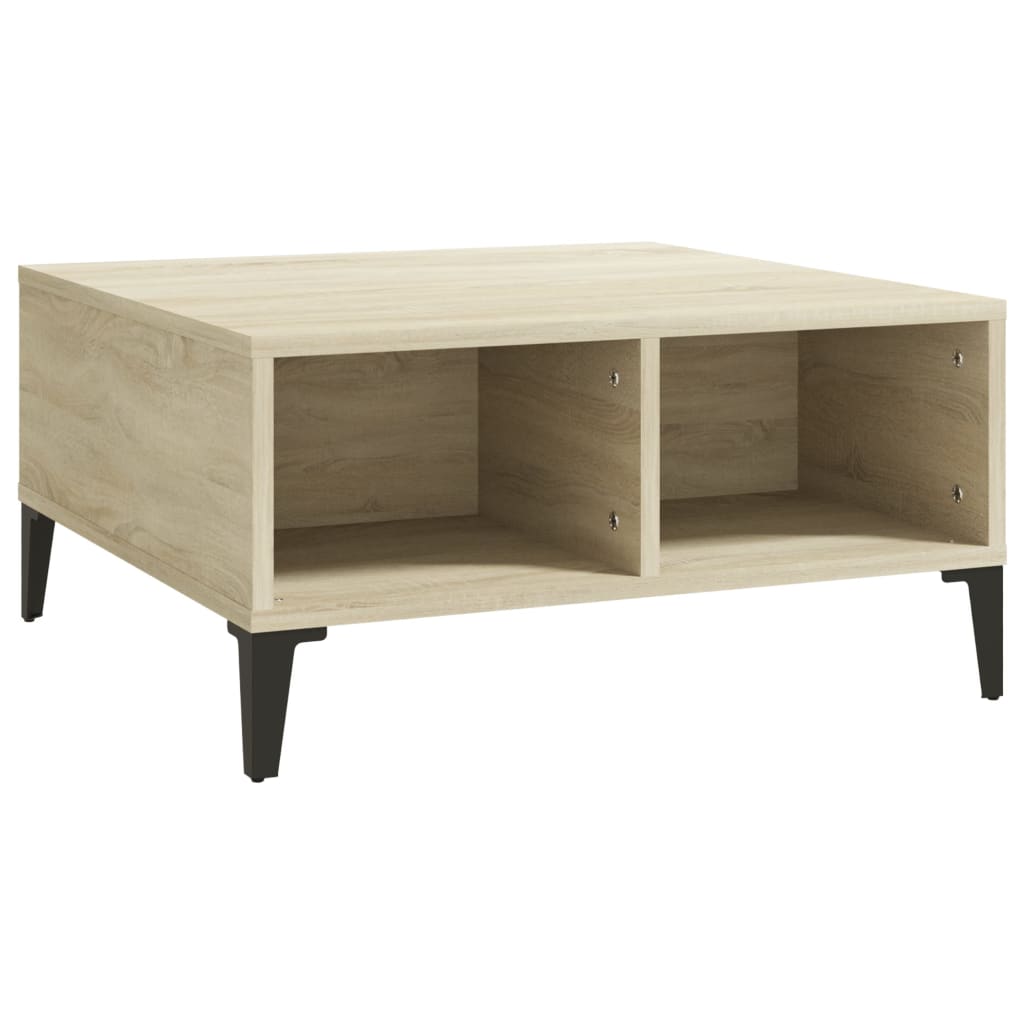805989 vidaXL Coffee Table Sonoma Oak 60x60x30 cm Engineered Wood