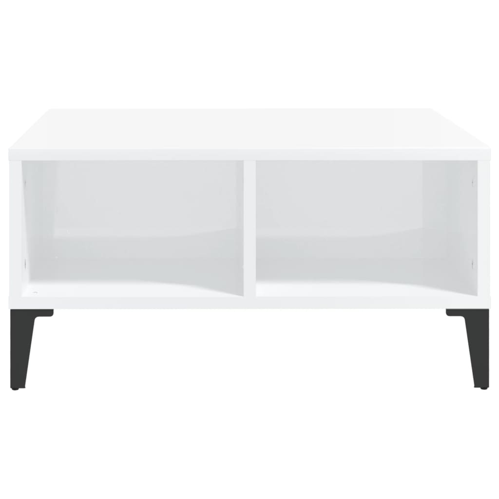 805992 vidaXL Coffee Table High Gloss White 60x60x30 cm Engineered Wood