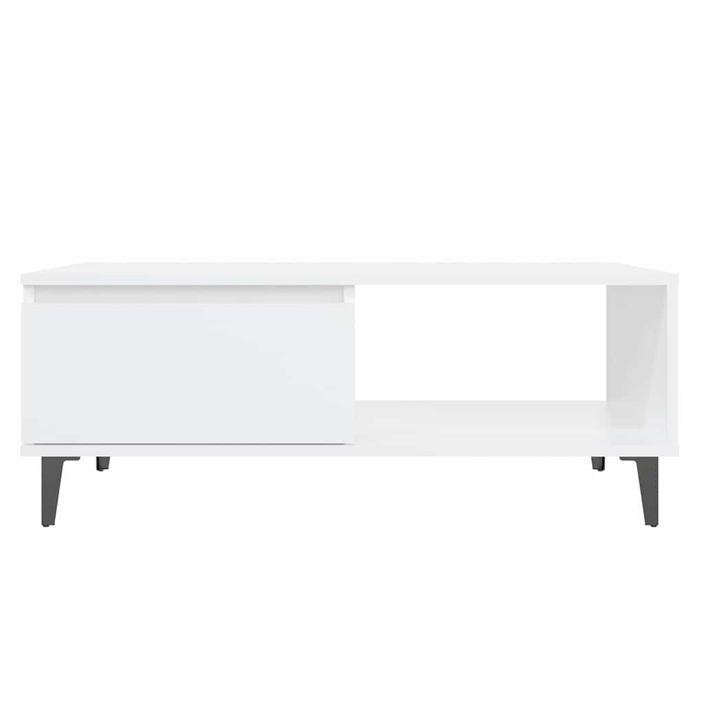 806004 vidaXL Coffee Table White 90x60x35 cm Engineered Wood