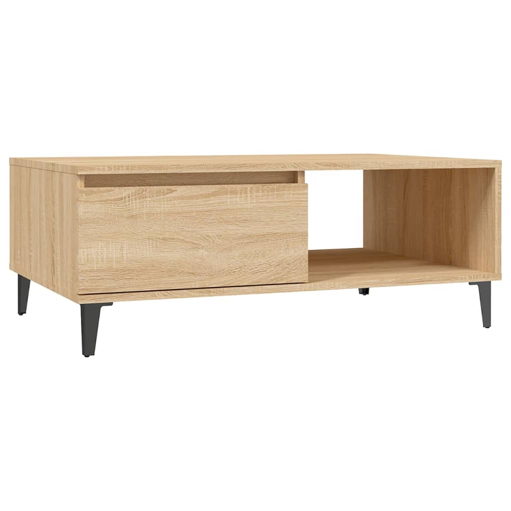 806007 vidaXL Coffee Table Sonoma Oak 90x60x35 cm Engineered Wood